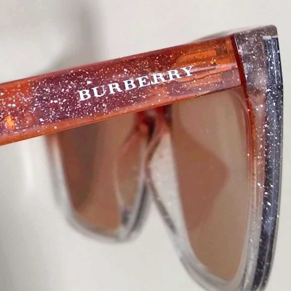 Burberry Orange and Silver Glitter Sunglasses - Picture 6 of 9